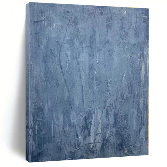 “Blue Textured Abstraction” - Abstract Expressionist Art CT0459