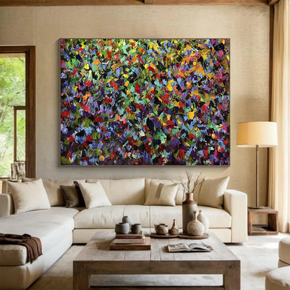 Intense Color Burst in Green - Dominant Field - Expressionistic Acrylic Art CT1798
