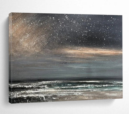 Starry Night Over the Sea - Celestial Seascape Art CT1786