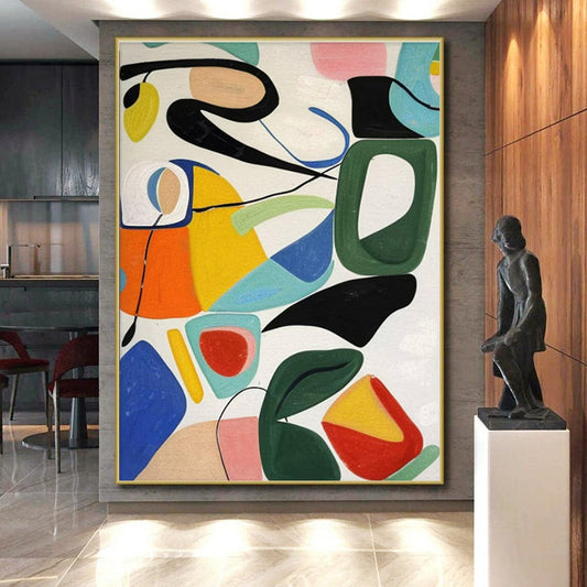 “Colorful Geometric Play”，Abstract Geometric Art CT0635