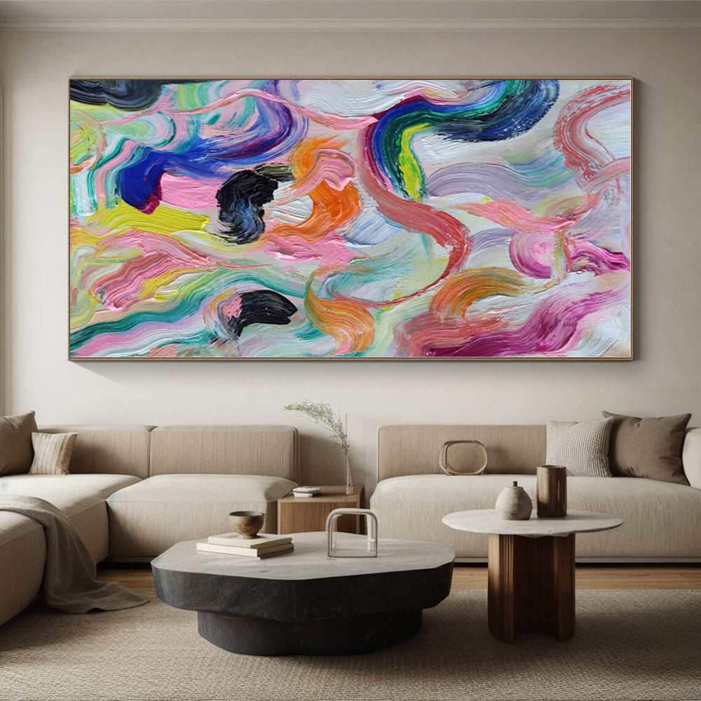 “Colorful Swirl Abstract” - Abstract Expressionist Art CT0479