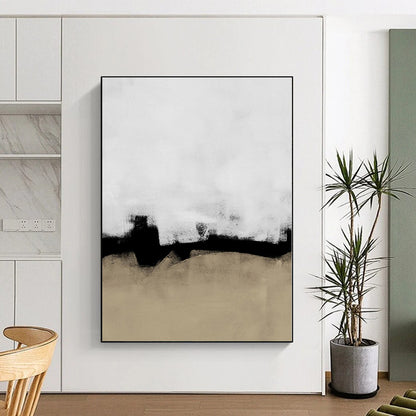 “Monochrome Landscape Silhouette” Abstract Acrylic Art CT0335