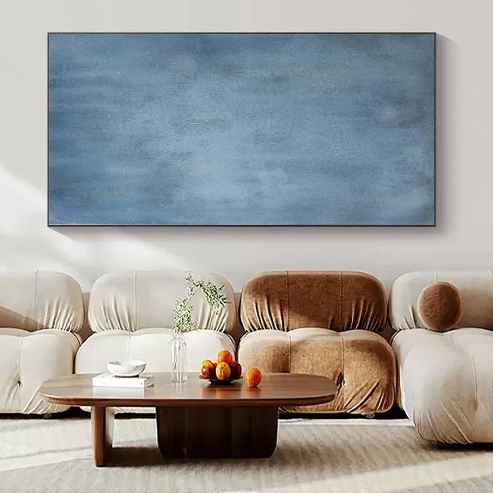 “Blue Textured Monochrome” Acrylic Painting CT0158