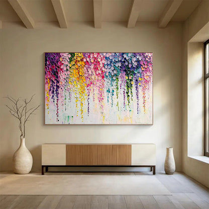 “Colorful Dripping Circles” – Abstract Expressionist Acrylic Painting CT1768