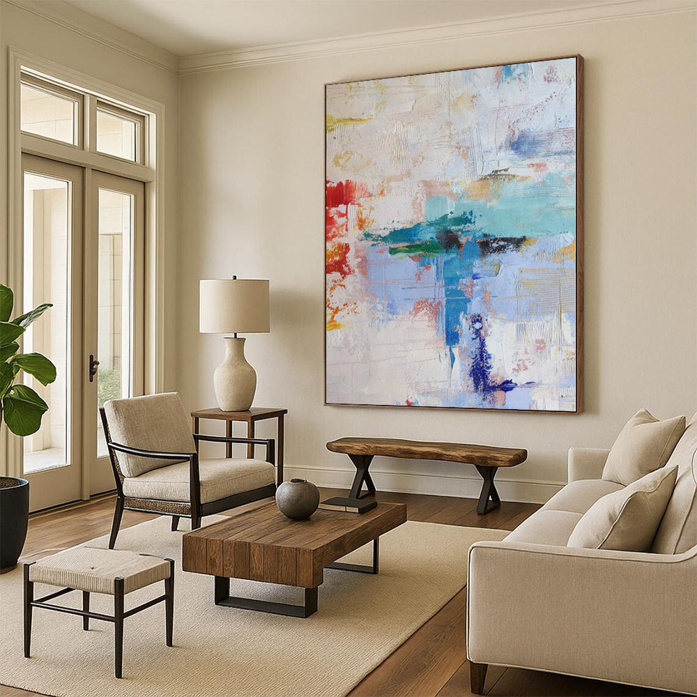 “Colorful Abstract Layers” Expressionistic Acrylic Art CT0226