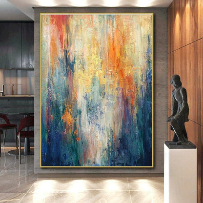 “Colorful Vertical Abstract Flow” - Abstract Expressionist Art CT0416