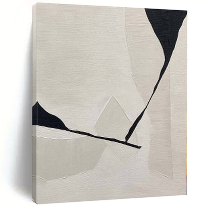 “Neutral Tones with Black Accents” Layered Collage Art CT0147