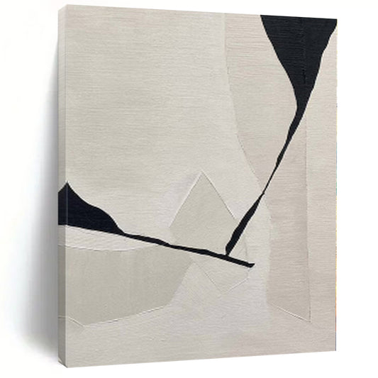 “Neutral Tones with Black Accents” Layered Collage Art CT0147
