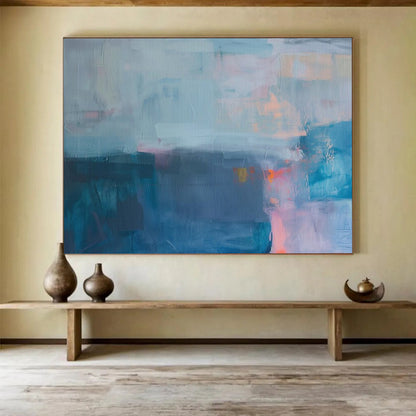 “Misty Blue Abstraction” – Soft blues, grays with blurred, flowing shapes CT1685