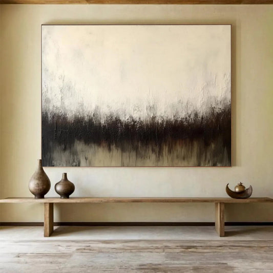 “White - Black Gradient Silhouette” – Abstract Acrylic Painting CT1724