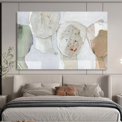 “Neutral Paper Silhouette Collage” – Abstract Mixed - Media Collage CT1781