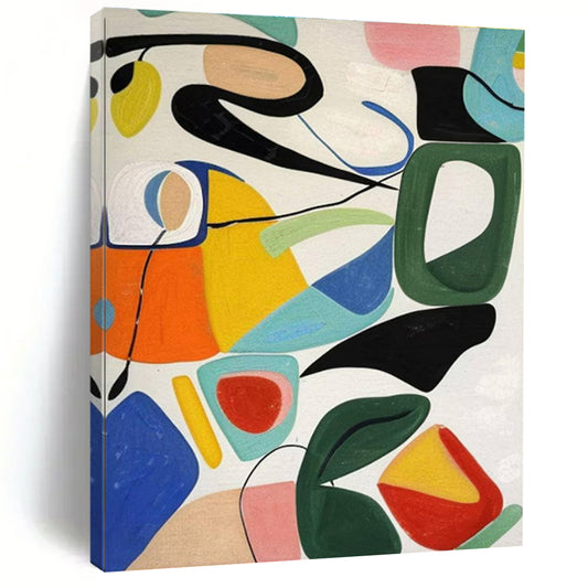 “Colorful Geometric Play”，Abstract Geometric Art CT0635