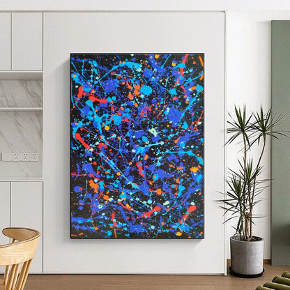 “Colorful Splatter Abstraction” - Abstract Expressionist Art CT0466