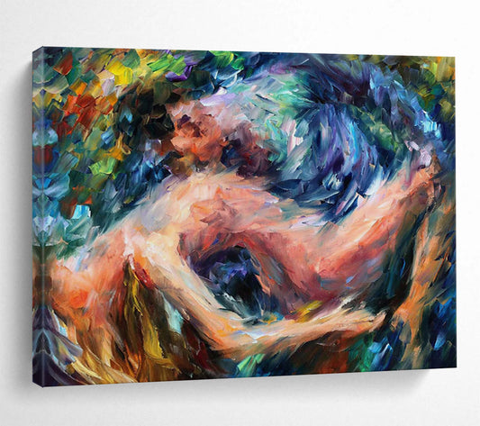 “Vibrant Embrace” – Explosive mix of greens, blues, purples forming a swirling, human - like form CT1686