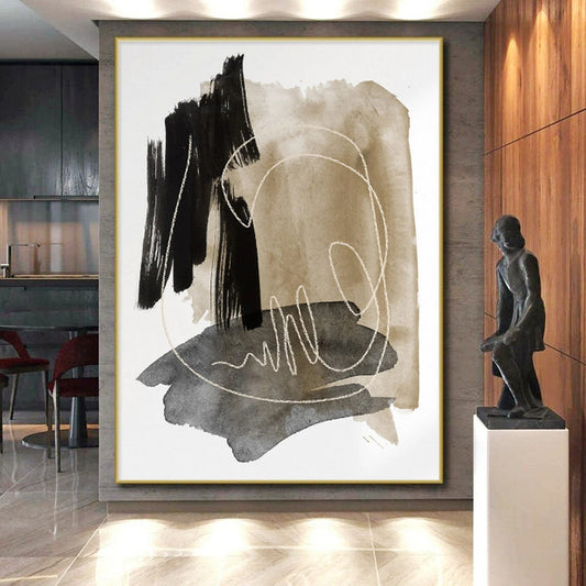 “Mixed Media Earth Tones” Abstract Acrylic Art CT0337