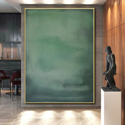 “Soft Green Gradient”，Minimalist Abstract Oil Painting CT0572