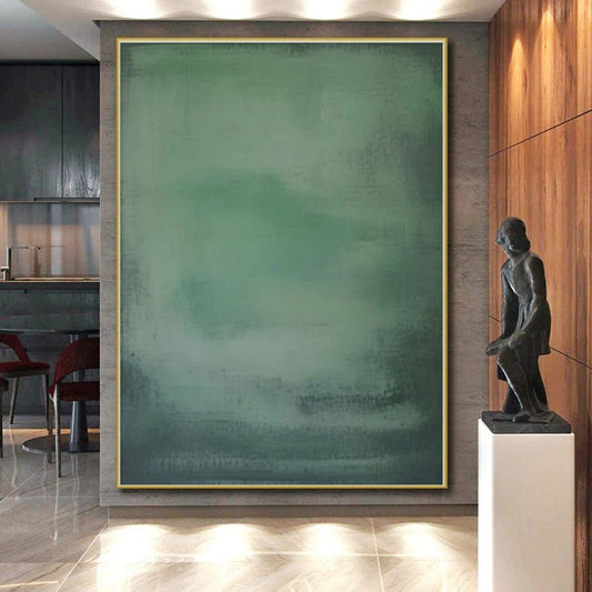 “Soft Green Gradient”，Minimalist Abstract Oil Painting CT0572