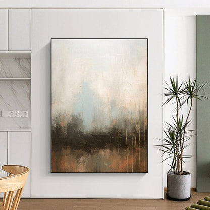 “Neutral - Blue Abstract Mist” - Abstract Landscape Art CT0450