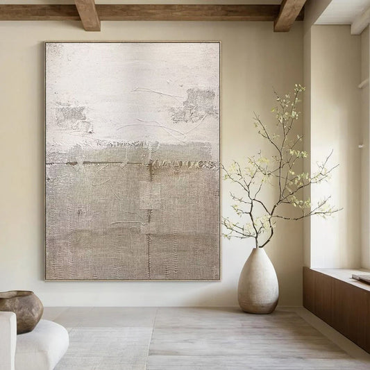 Oversized Custom Hand-Painted Abstract Painting for Office & Hotel Outdoor Terraces