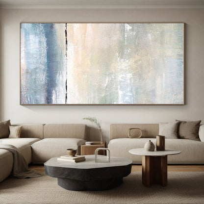 “Soft Color Horizon”，Abstract Seascape - Inspired Oil Painting CT0547