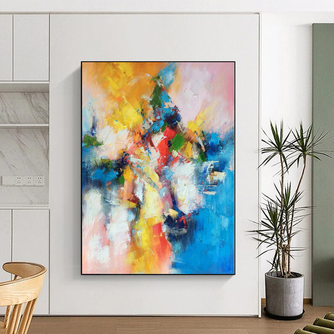 “Vibrant Abstract Fusion” Expressionistic Acrylic Art CT0227