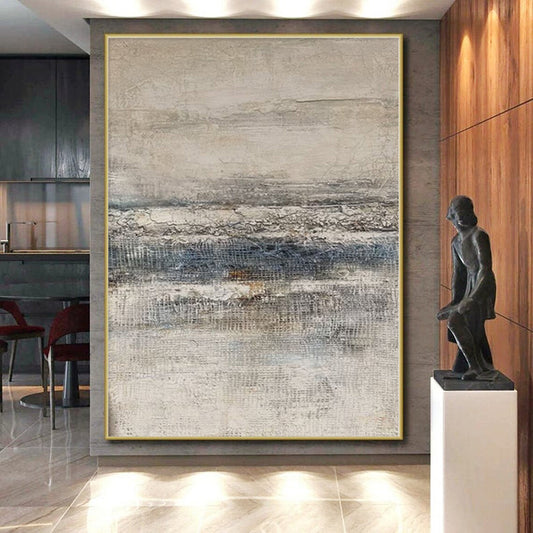 “Neutral Textured Layers” - Abstract Work with Grays, Blues, Browns CT0099