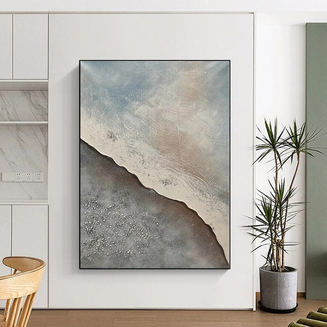 “Moody Black - Gold Textures” Abstract Acrylic Art CT0323