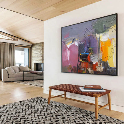 “Colorful Abstract Layers” - Pinks, purples, yellows, oranges; bold, textured color blocks CT1622