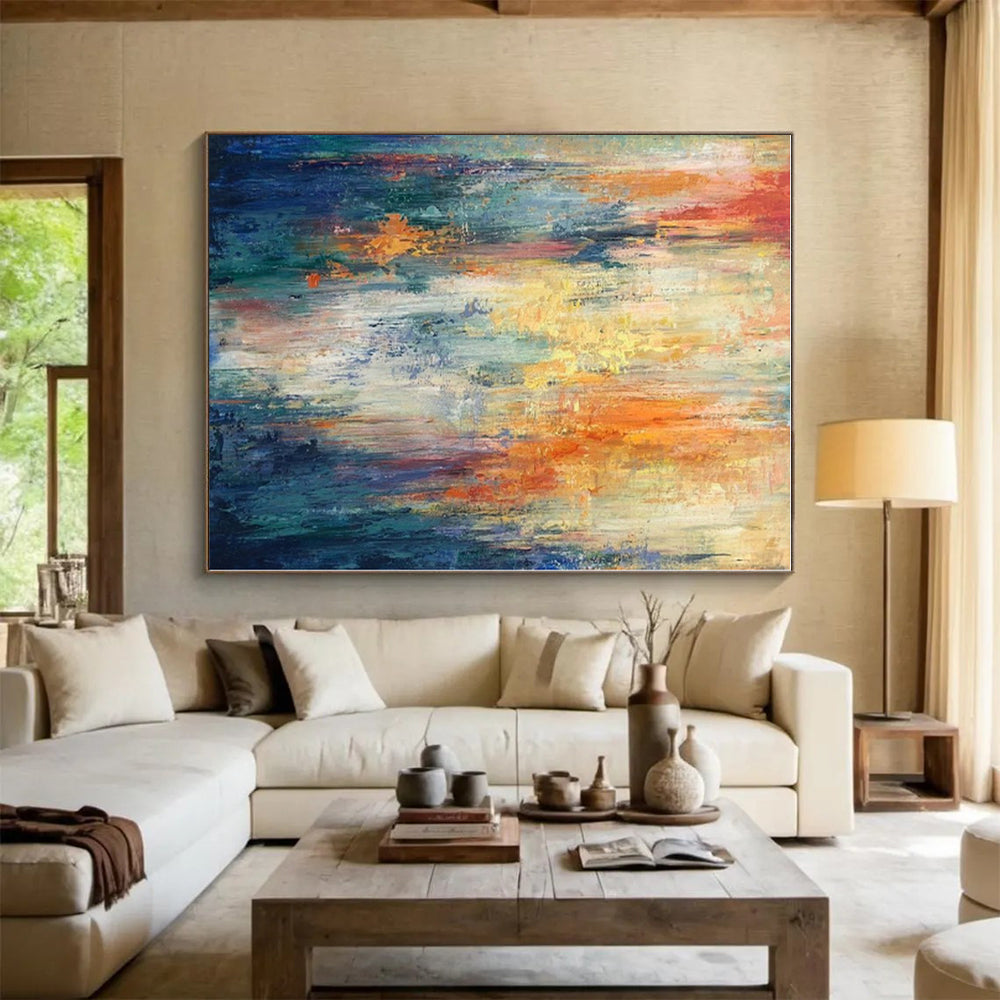 “Colorful Vertical Abstract Flow” - Abstract Expressionist Art CT0416