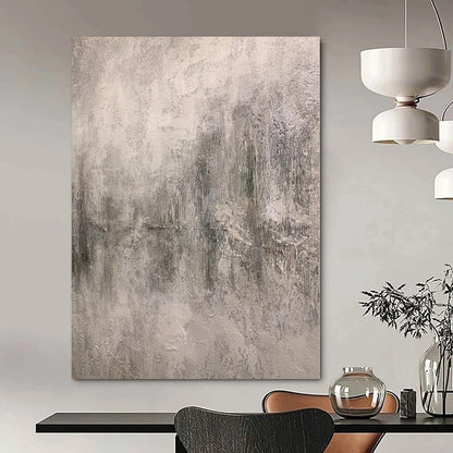 “Gray Textured Layers” - Abstract Work with Gray, White CT0110