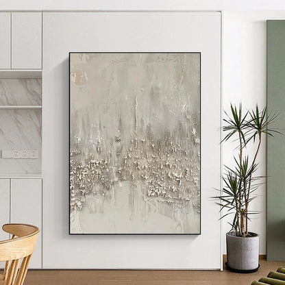 “Textured Gray Layers” Abstract Acrylic Art CT0270