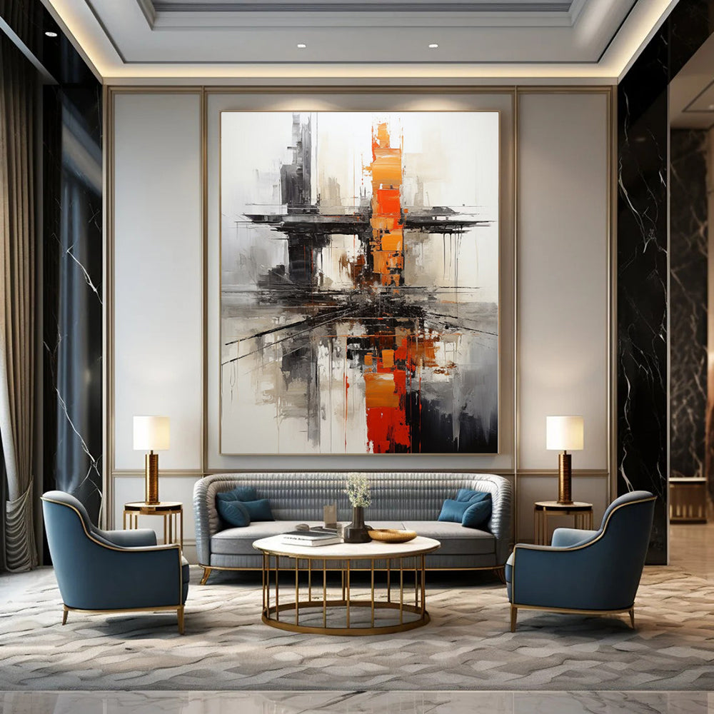 “Urban - Inspired Abstract Structure” Mixed - Media Art CT0177