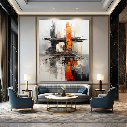 “Urban - Inspired Abstract Structure” Mixed - Media Art CT0177