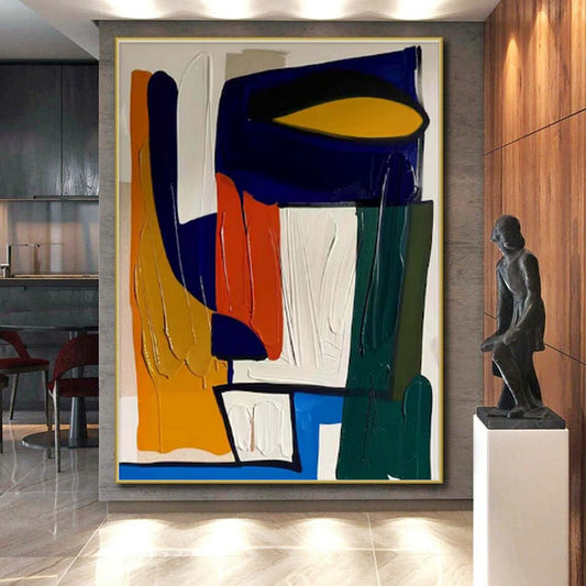 “Geometric Color Block Art”，Abstract Geometric Art CT0620