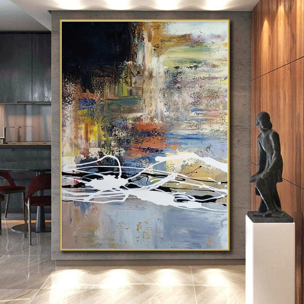 “Colorful Abstract Chaos” Abstract Acrylic Art CT0341