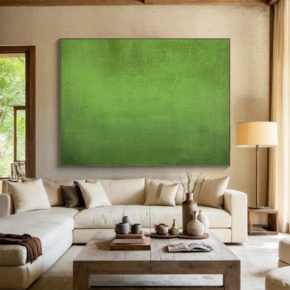 Deep Green Textured Canvas - Earthy Abstract Art CT1792