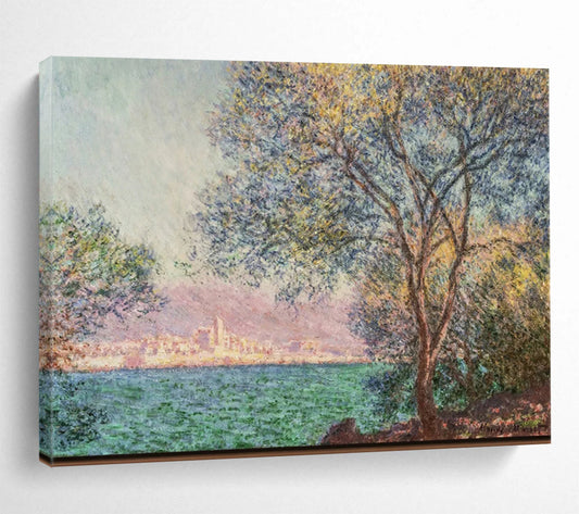 “Monet - Inspired Coastal Tree” - Greens, blues, soft pastels; impressionistic tree by the water CT1610