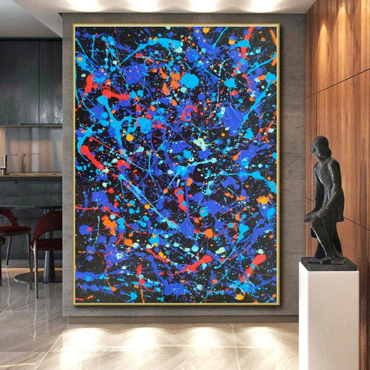 “Colorful Splatter Abstraction” - Abstract Expressionist Art CT0466