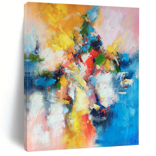 “Vibrant Abstract Fusion” Expressionistic Acrylic Art CT0227