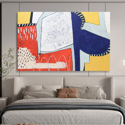 Colorful Geometric Collage - Cubist - Inspired Acrylic Art CT1804