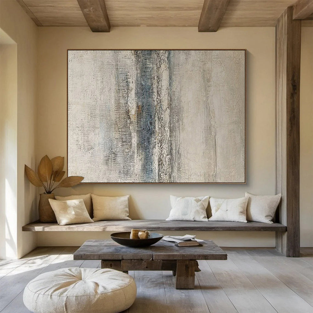 “Minimalist Textured Gray” - Grays, soft blues; subtle, textured minimalist abstraction CT1624