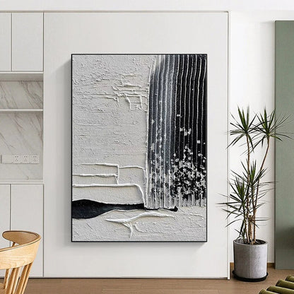 “Layered Gray - Black Textures” Abstract Acrylic Art CT0280