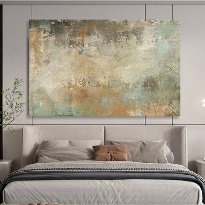 “Earthy Abstract Textures” – Browns, greens, blues in rough, layered acrylic patches CT1702
