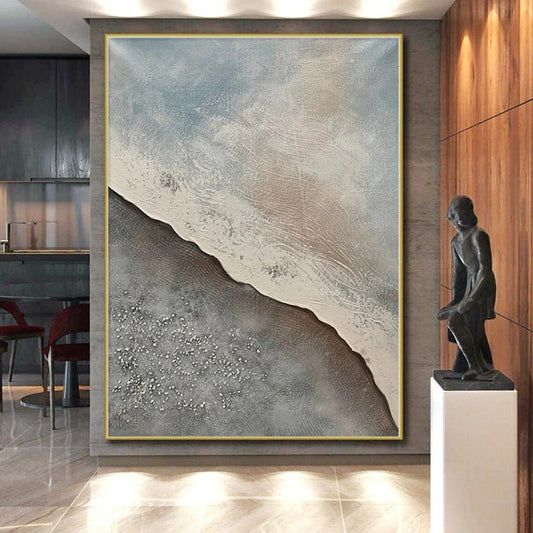 “Moody Black - Gold Textures” Abstract Acrylic Art CT0323