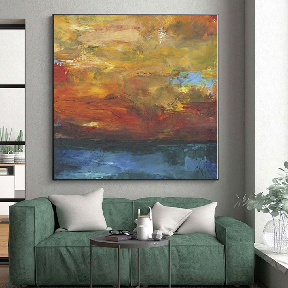 “Warm - Toned Abstract Landscape” - Abstract Impressionistic Painting CT0415