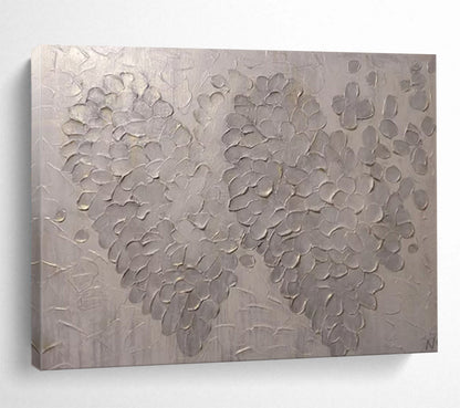 “Textured Silver Blooms” – Metallic silver with raised, petal - like patterns CT1687