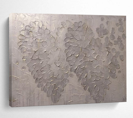 “Textured Silver Blooms” – Metallic silver with raised, petal - like patterns CT1687