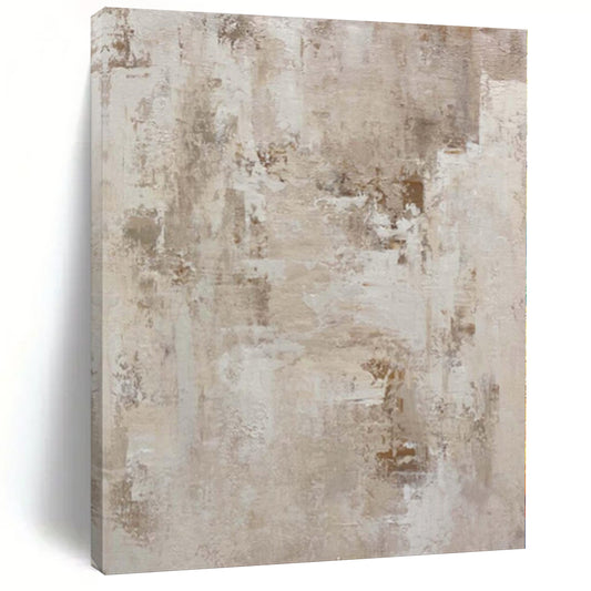 “Beige and Brown Textured Abstract” Layered Acrylic Art CT0152