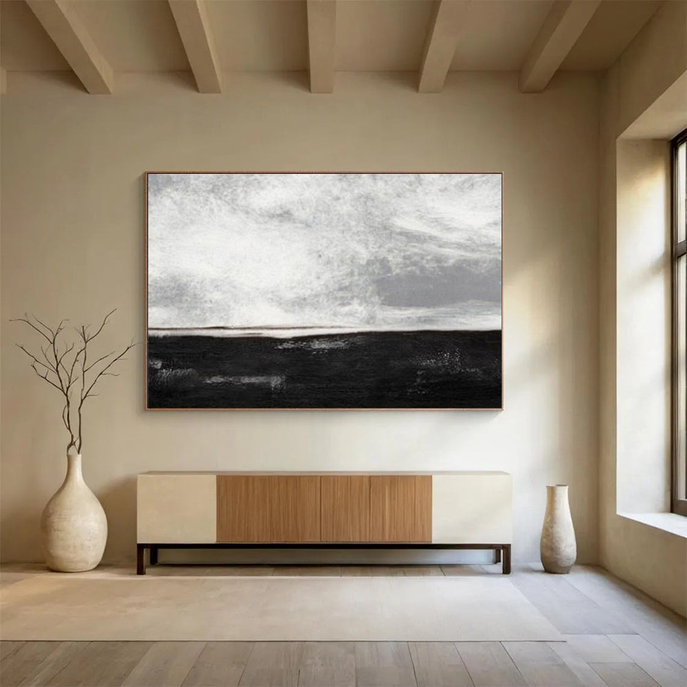 Monochromatic seascape with a dark horizon and light sky CT1666