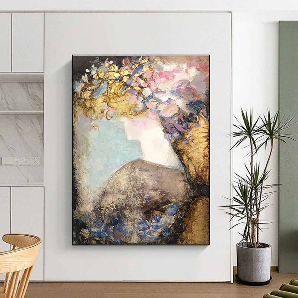 “Ethereal Floral Figure” - Abstract Symbolist Painting CT0418